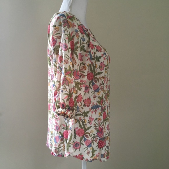 Lucky Brand Pink Floral Boho Peasant Blouse small - Picture 8 of 8